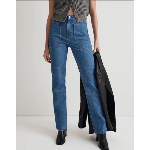 Madewell Denim - Madewell 90s Straight Cargo Jean Size 30 Denim Womens Straight Leg Utility Pant